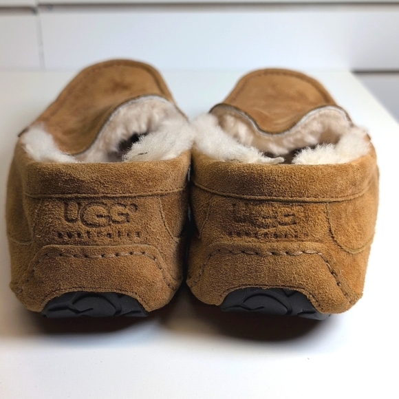 UGG Australia ASCOT 5775 Men's Chesnut Suede Sheepskin Lined Slippers SZ 11 NWOT - Picture 5 of 7